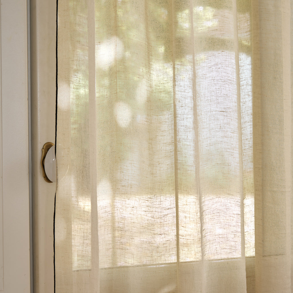 Rideau voile de coton Bourdon noir