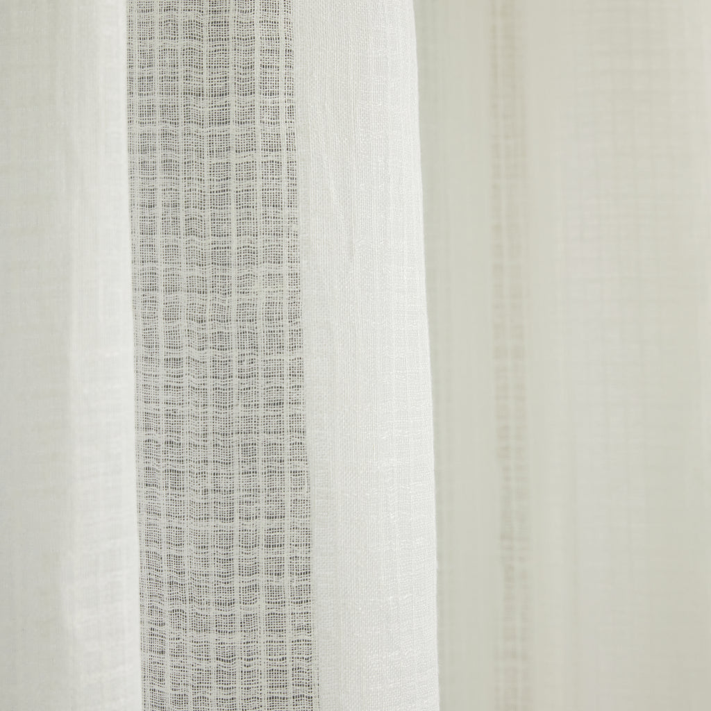 Rideau en voile de lin Carreaux