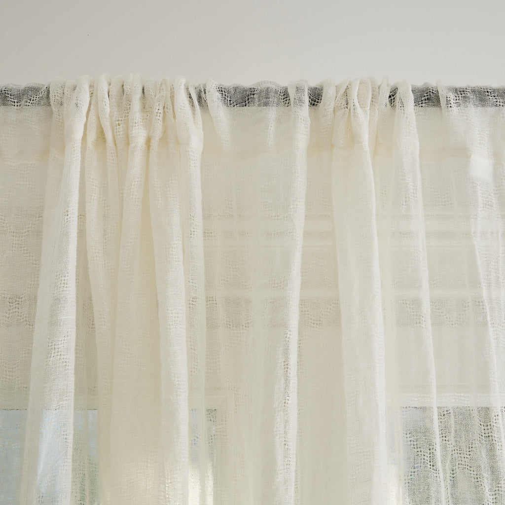 Rideau losanges en voile de lin