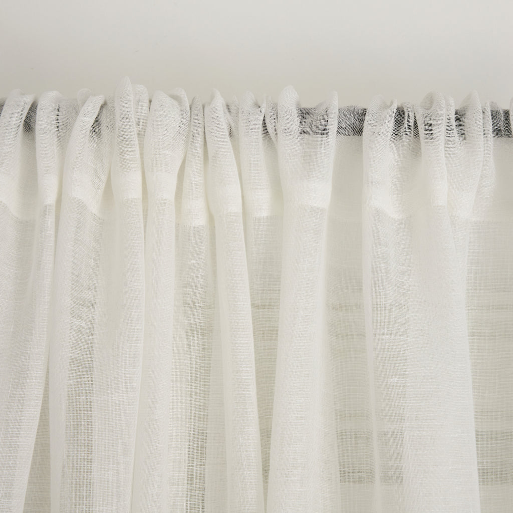 Rideau en voile de Lin Chevrons