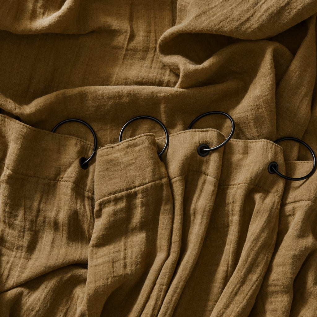 Rideau en voile de coton Caramel