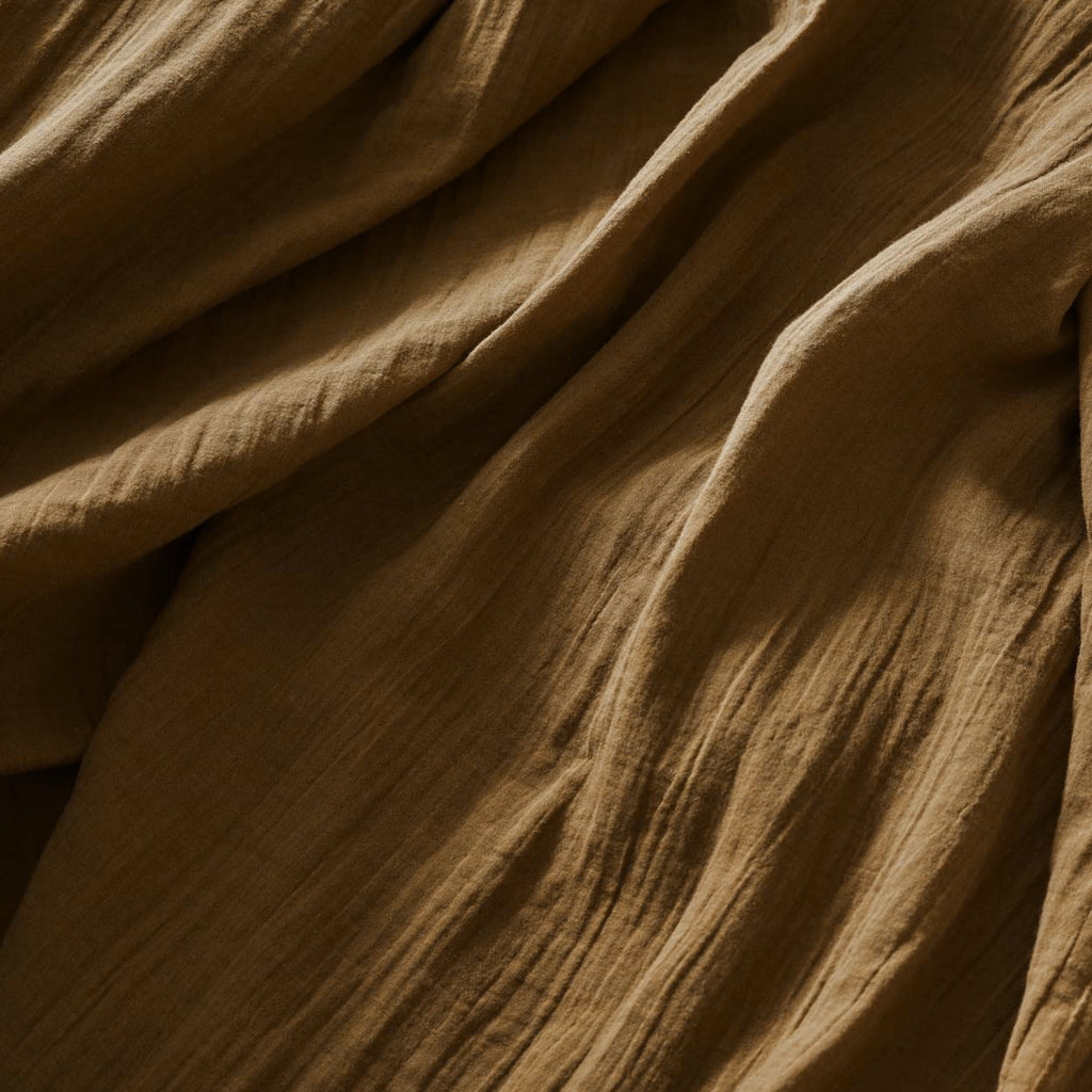 Rideau en voile de coton Caramel