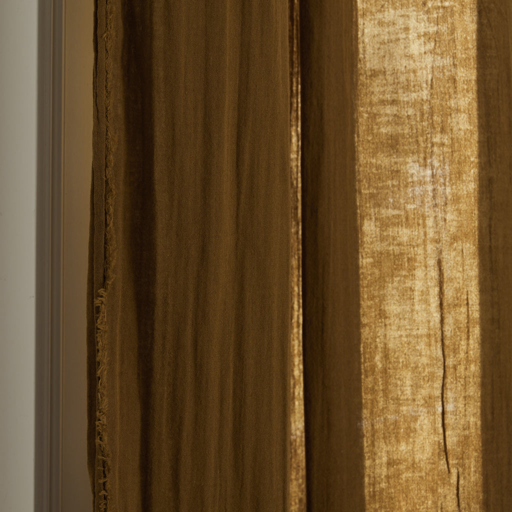 Rideau en voile de coton Caramel