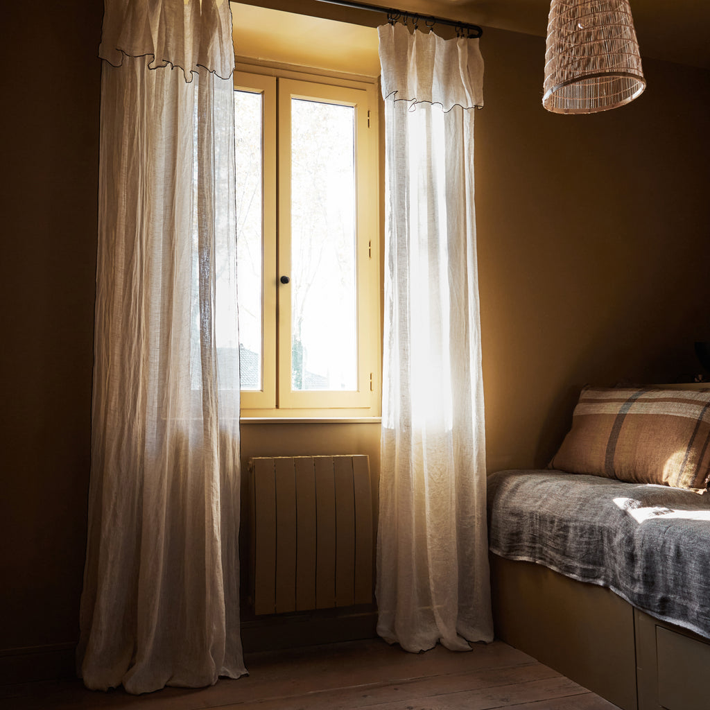 Rideau voile de lin lavé Naturel