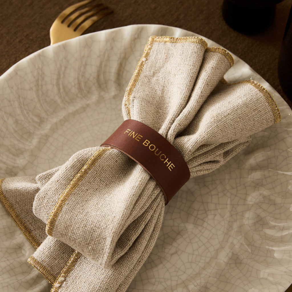 Rond de serviette en cuir