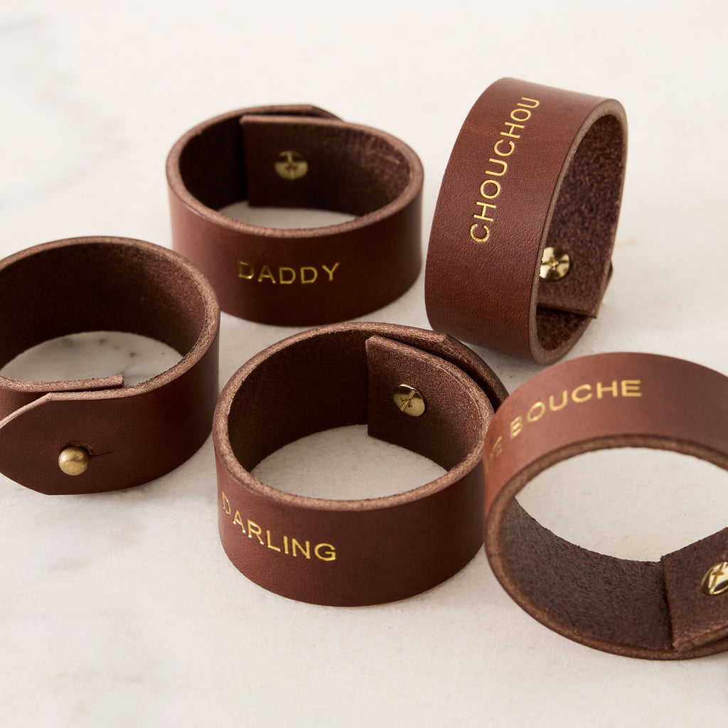 Rond de serviette en cuir