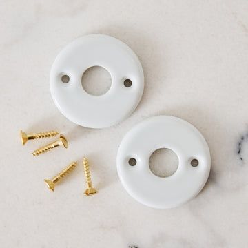 Rosace de propreté pour porte Lot de 2 rosaces porcelaine Poignée