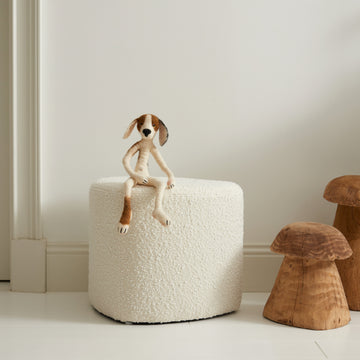 Tabouret bouclette crème