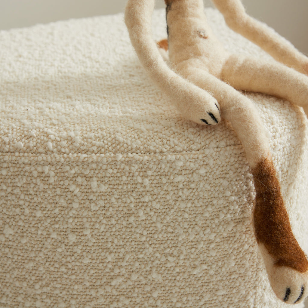 Tabouret bouclette crème