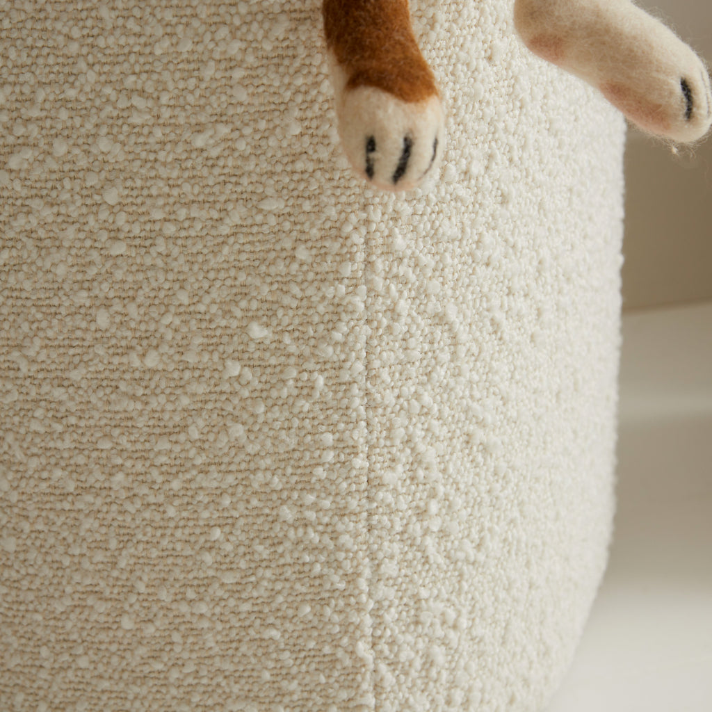 Tabouret bouclette crème