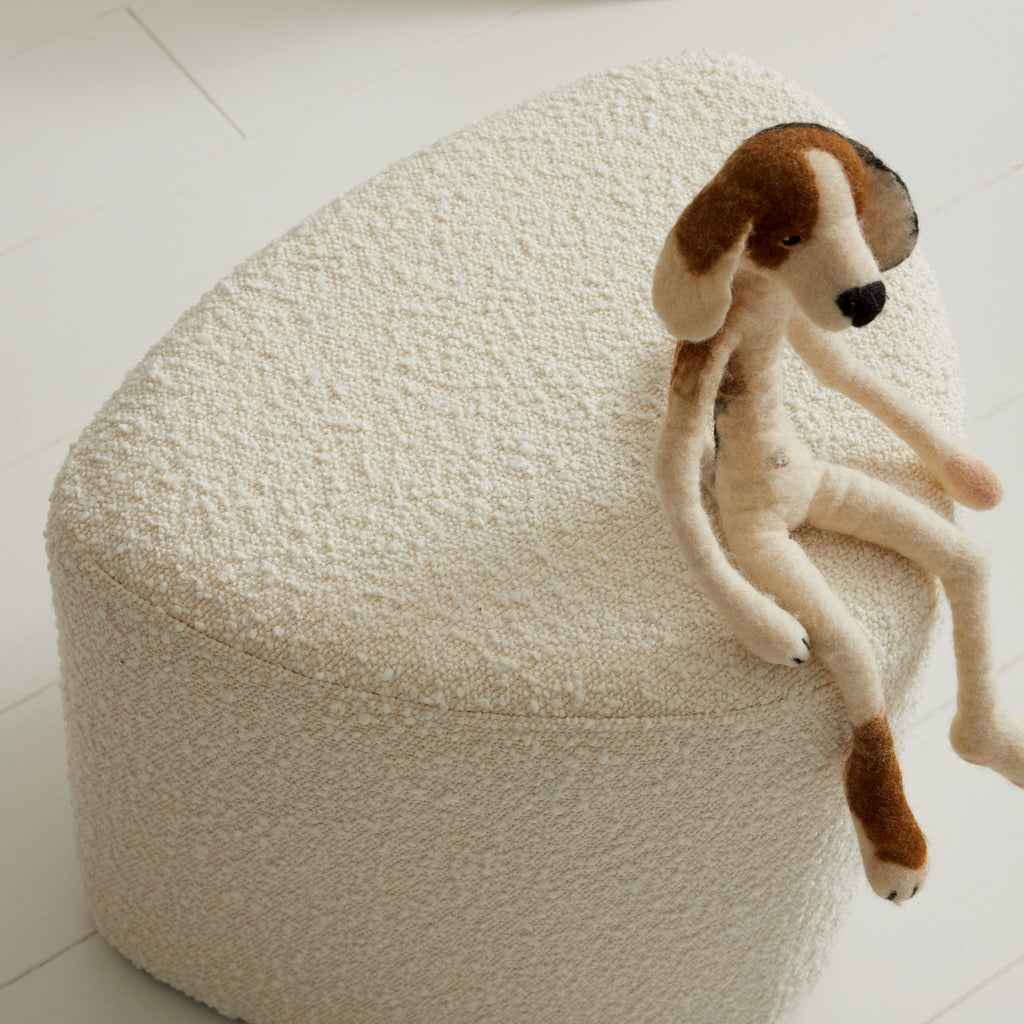 Tabouret bouclette crème