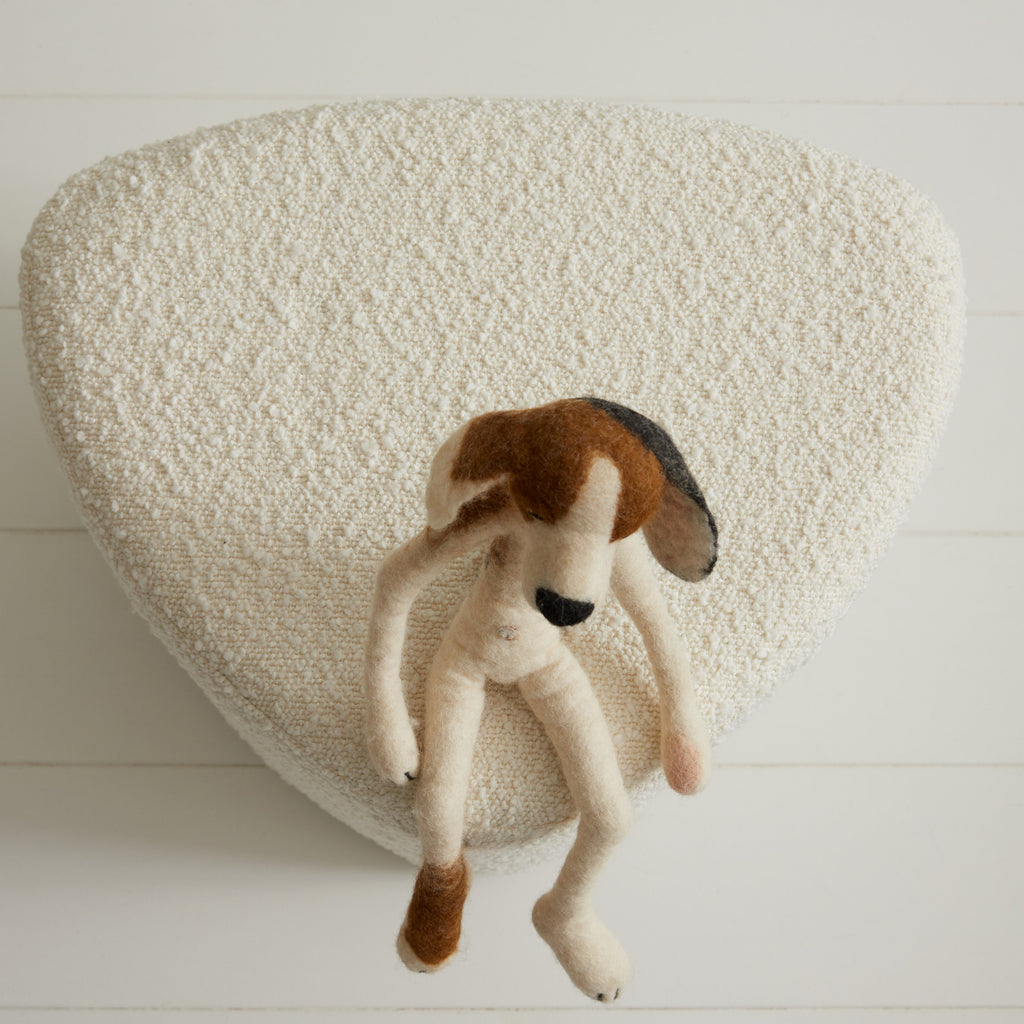 Tabouret bouclette crème