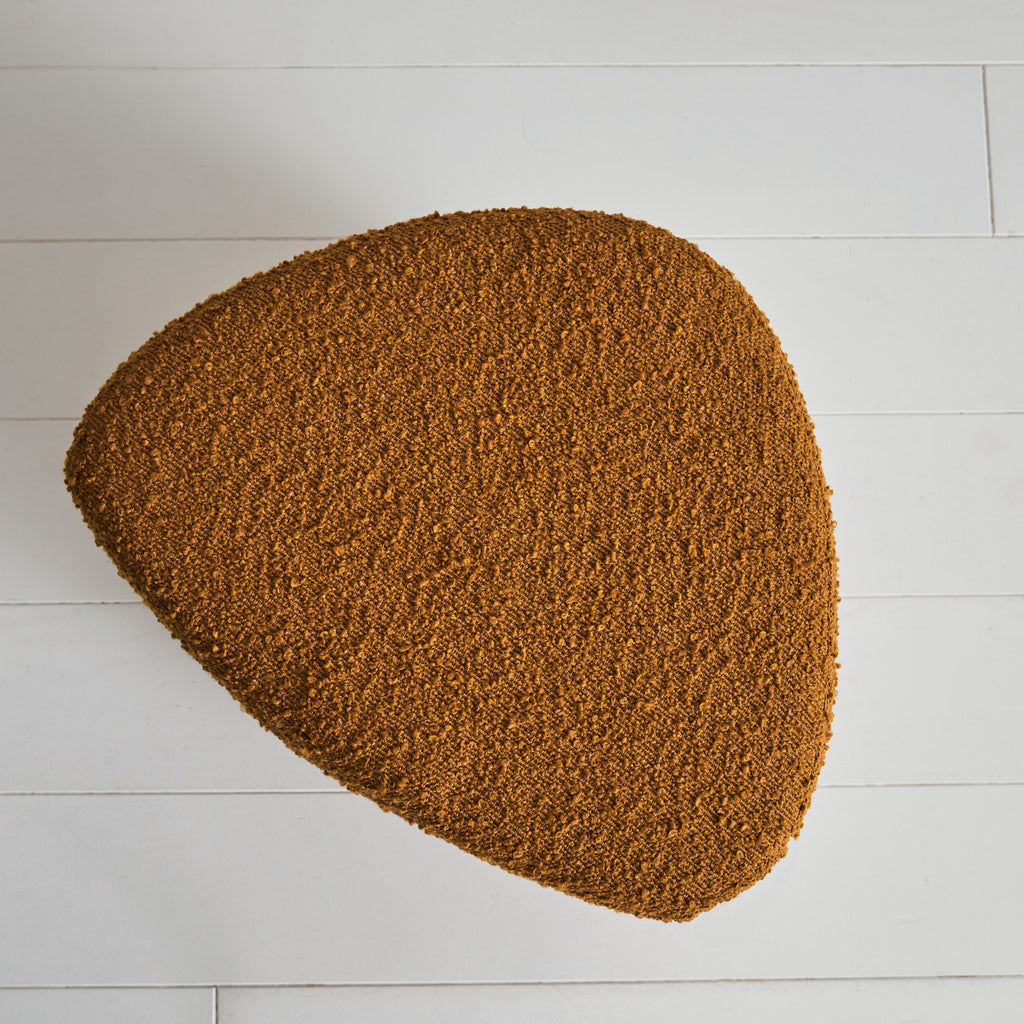 Tabouret bouclette ocre ou caramel