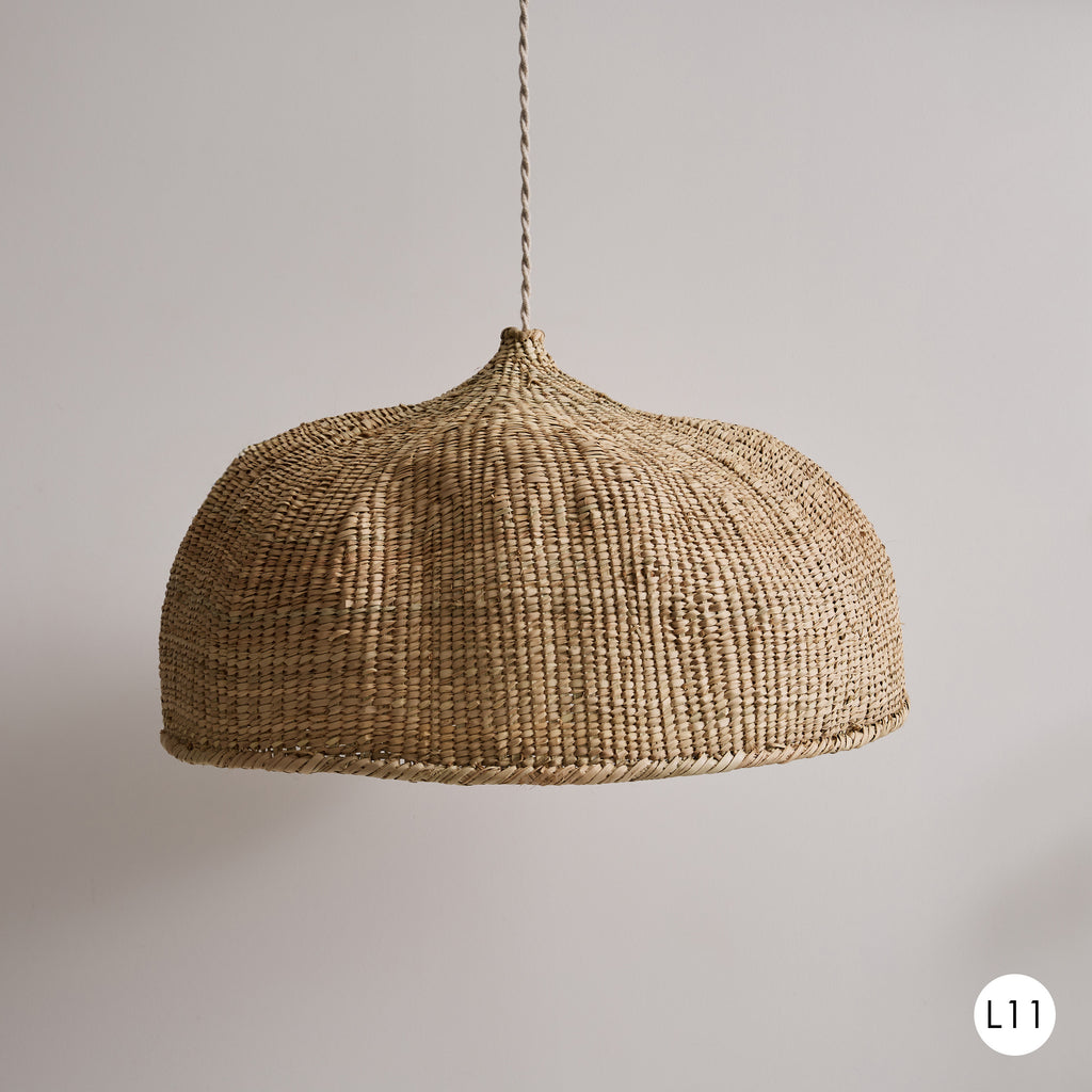 Grand abat-jour en Sisal