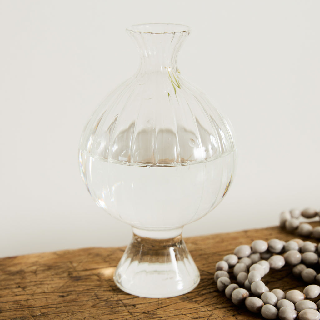 Lot de 3 soliflores en verre