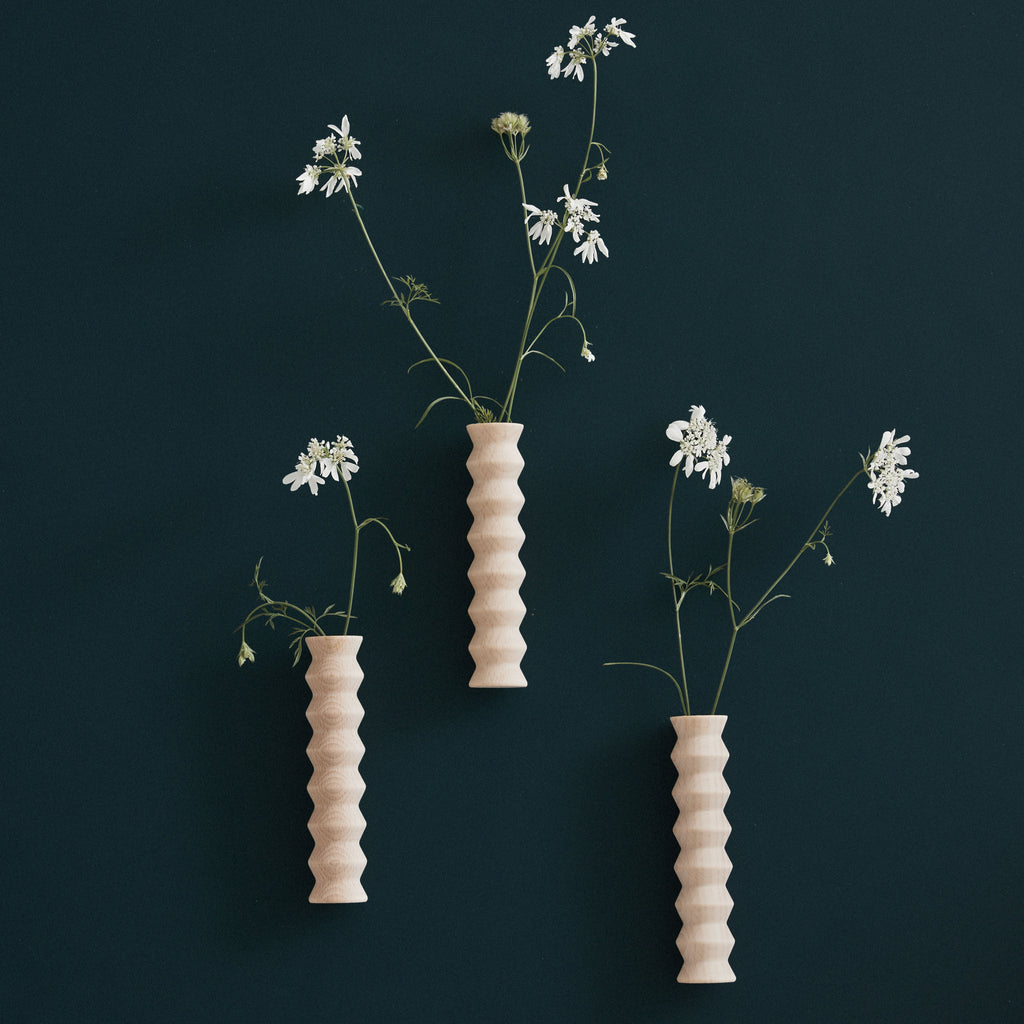 Lot de 3 soliflores canelés