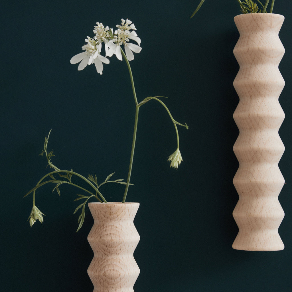 Lot de 3 soliflores canelés