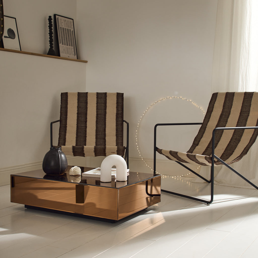 Table basse miroir Ambré