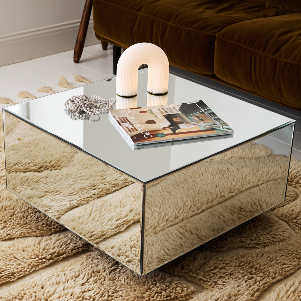 Table basse miroir