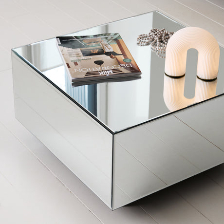 Table basse miroir