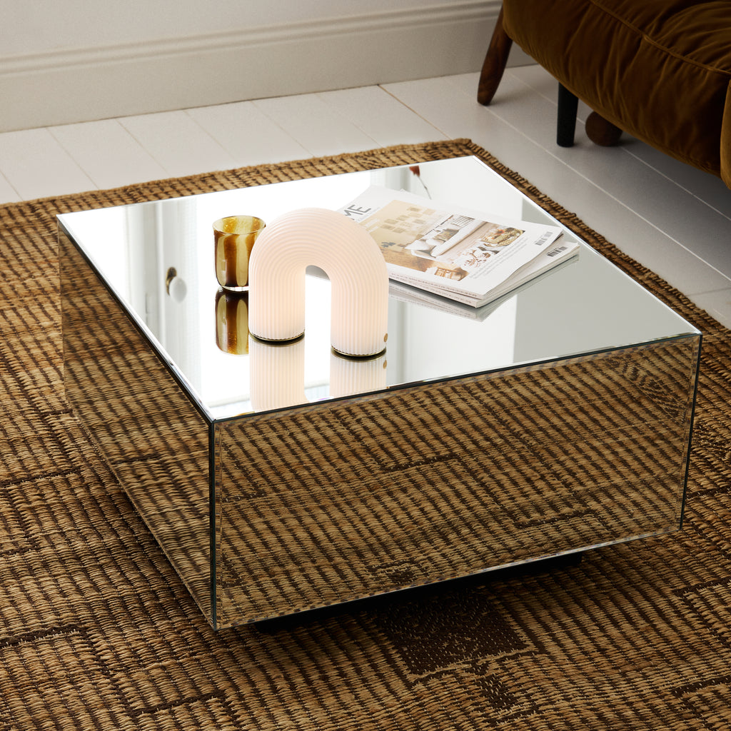 Table basse miroir