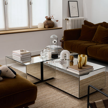 Table basse miroir rectangulaire