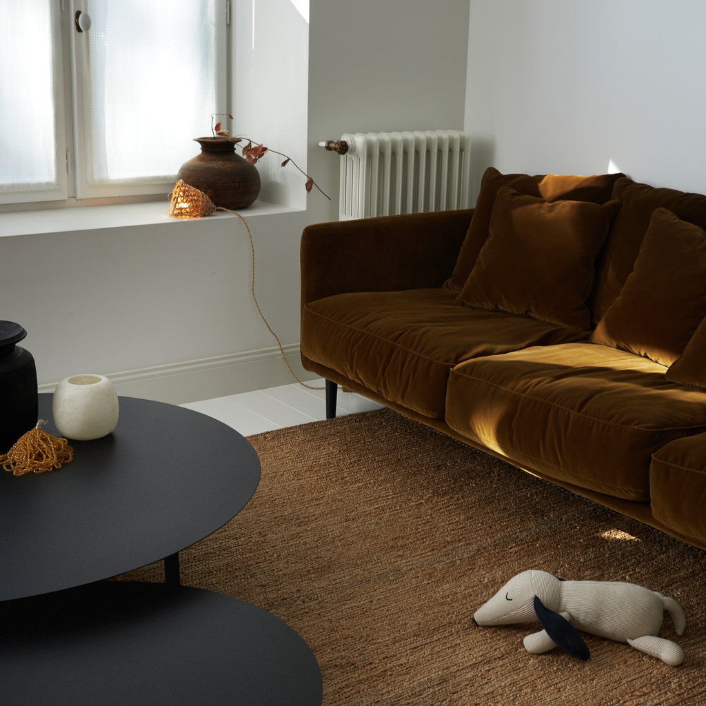Tapis tressé en chanvre