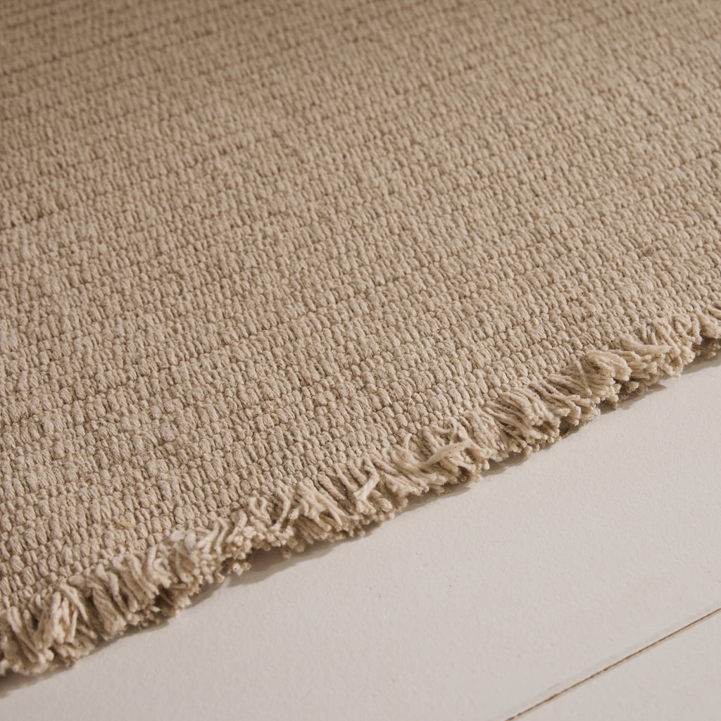 Tapis en coton Naturel ou Kaki