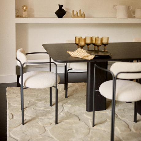 Tapis Relief en laine Ivoire
