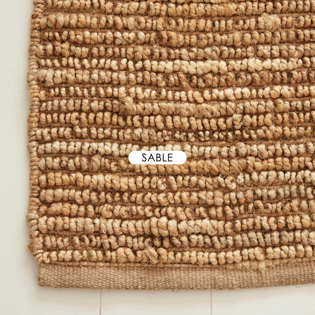 Tapis en jute sable