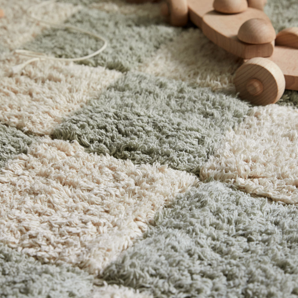 Tapis à carreaux Bleu vert