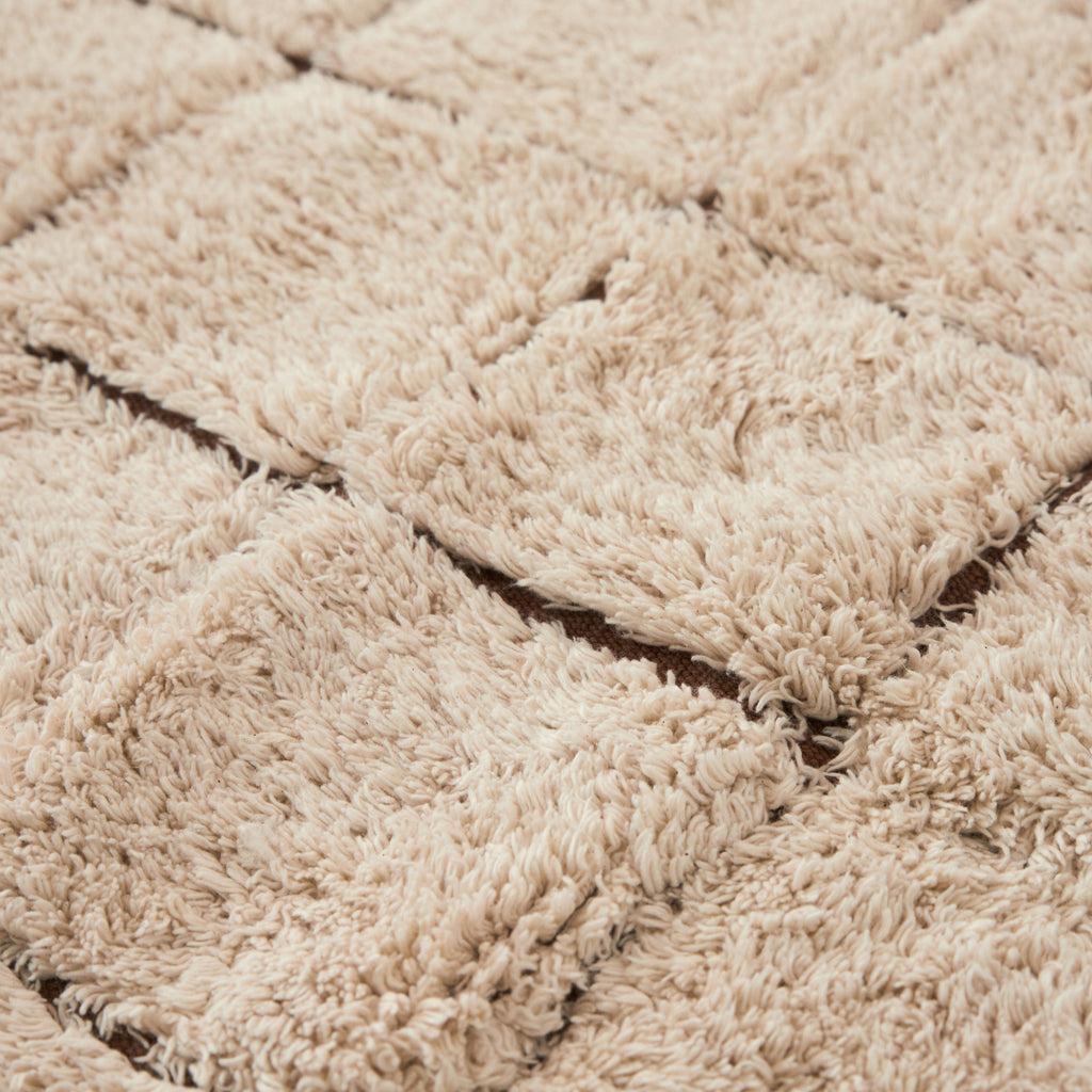 Tapis à carreaux Crème XL