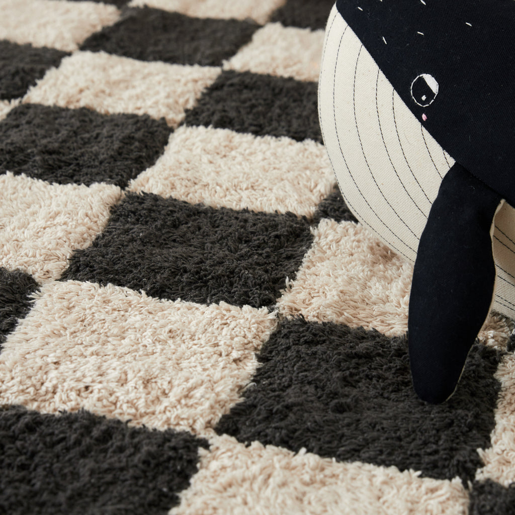 Tapis à carreaux Anthracite