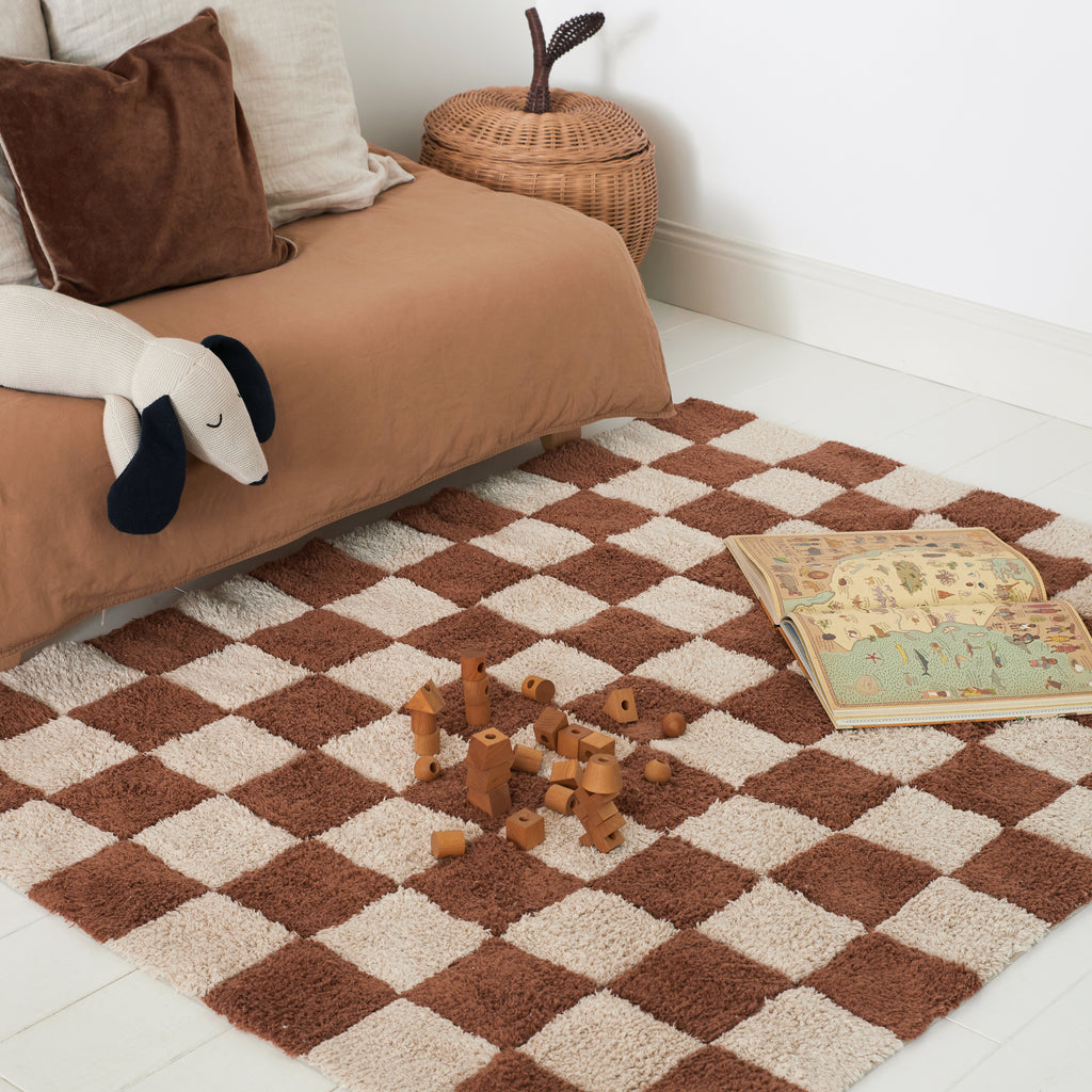 Tapis à carreaux Terracotta