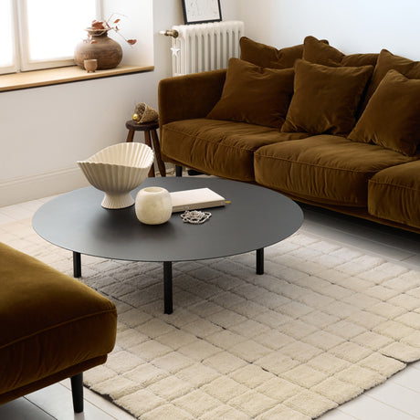 Tapis en laine à carreaux