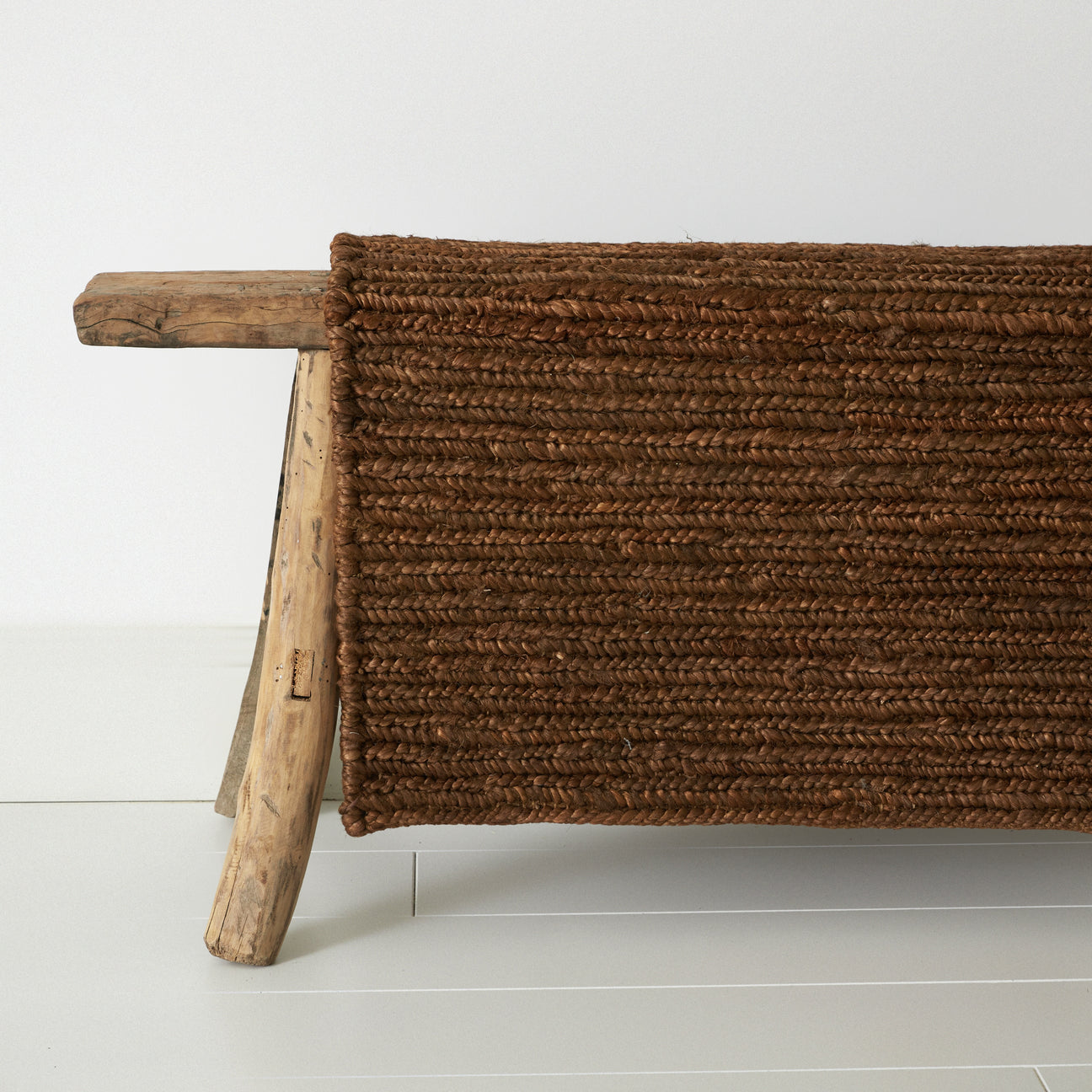Petit tapis tressé en chanvre Café