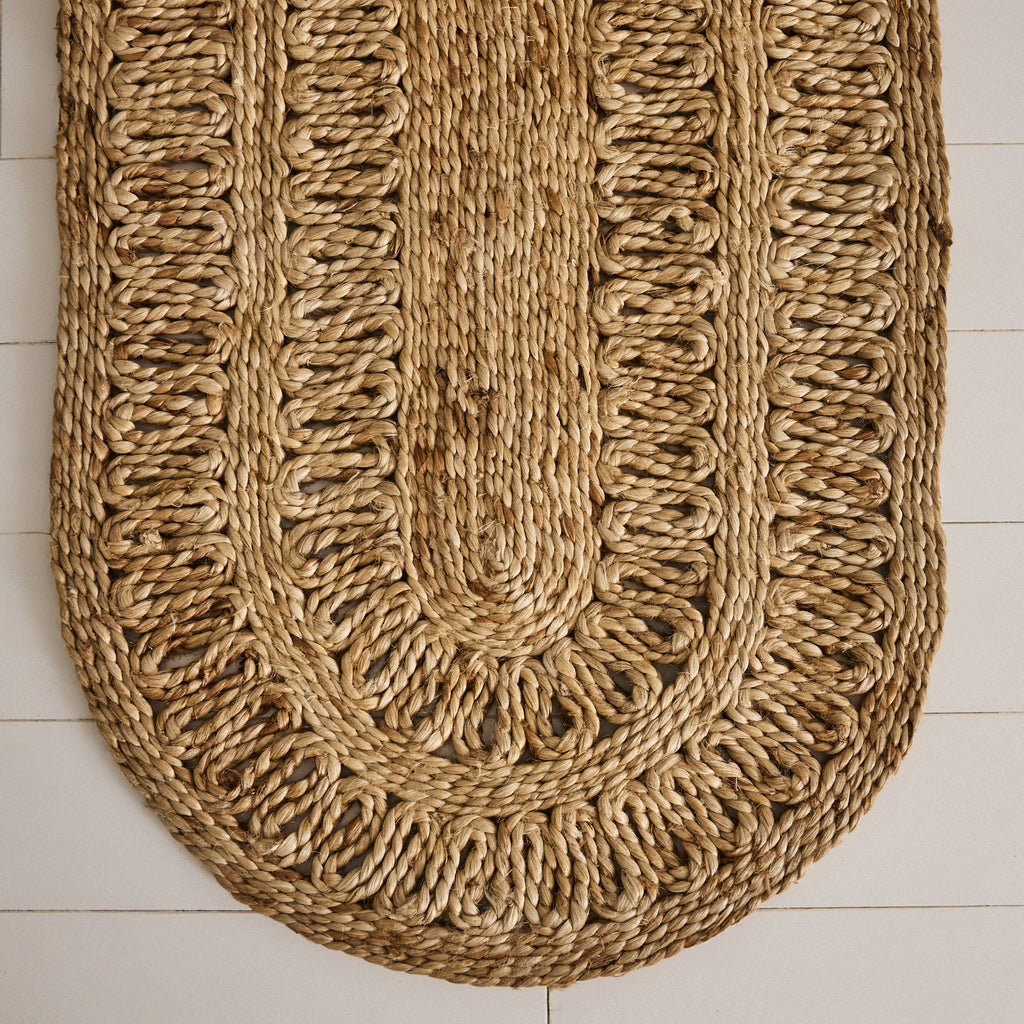 Tapis ovale en jute