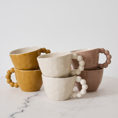 Tasse anse perlé