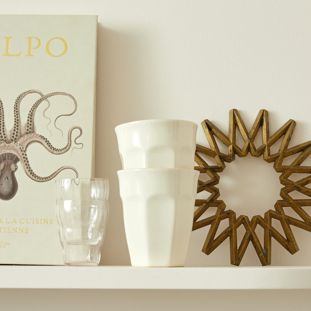 Lot de 2 tasses crème