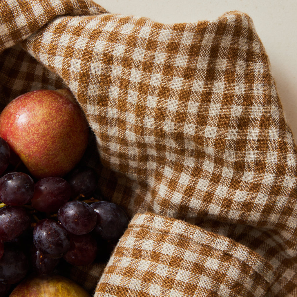 Torchon vichy caramel