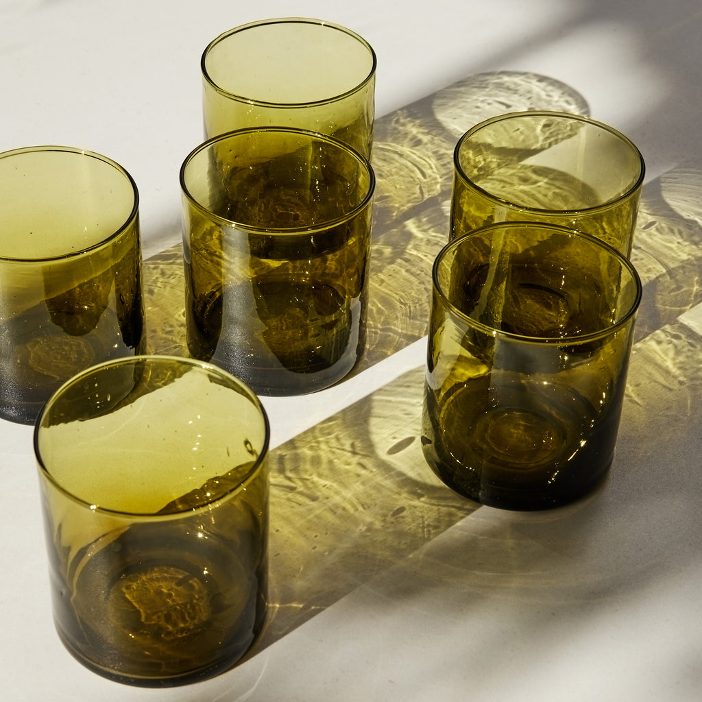 Lot de 4 verres Moutarde