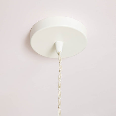 Rosace de plafond blanche pour suspension