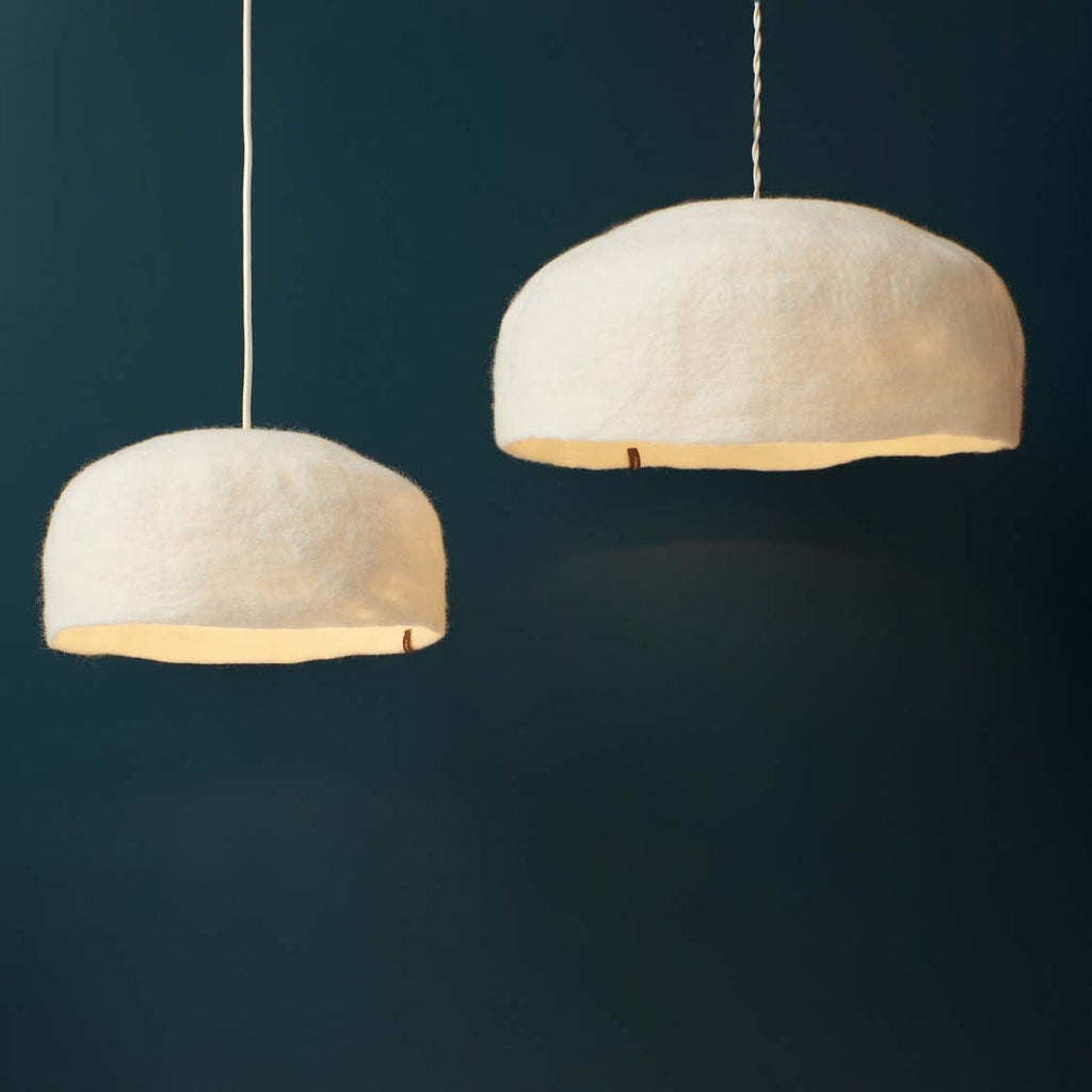 Abat-jour en feutre Crème