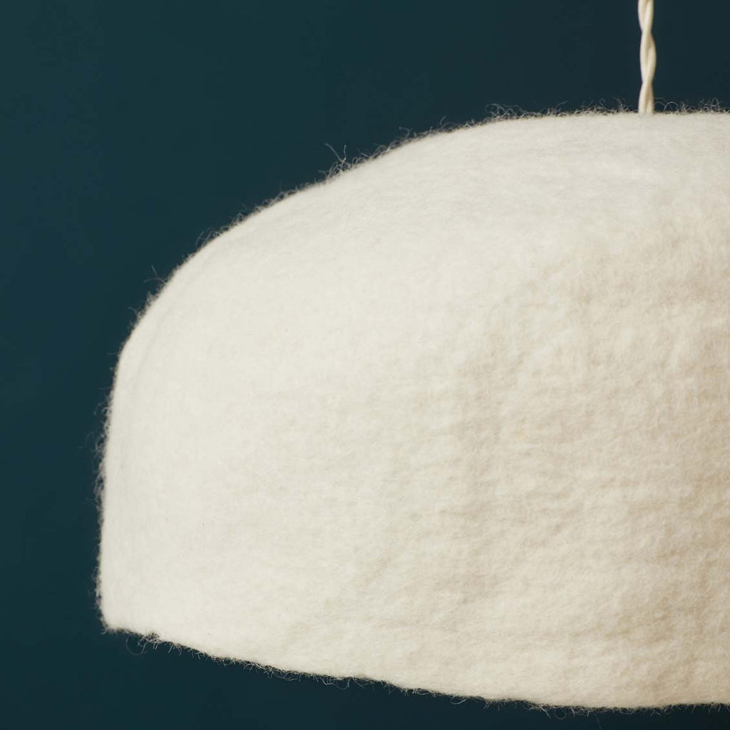 Abat-jour en feutre Crème