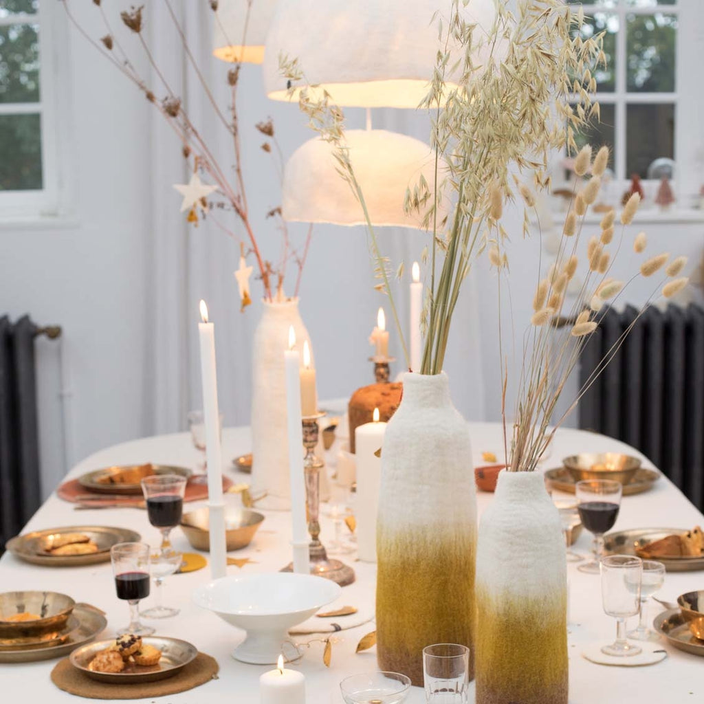 Abat-jour en feutre Crème