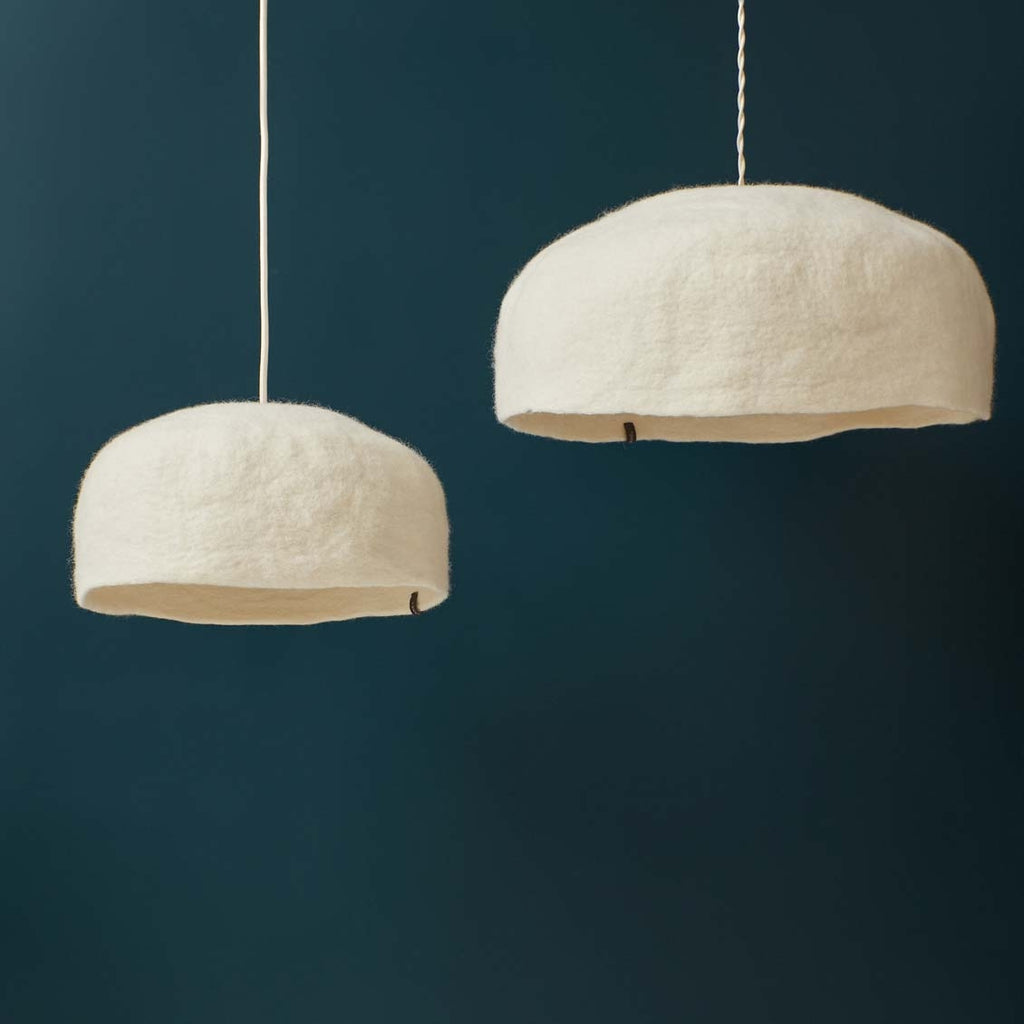 Abat-jour en feutre Crème