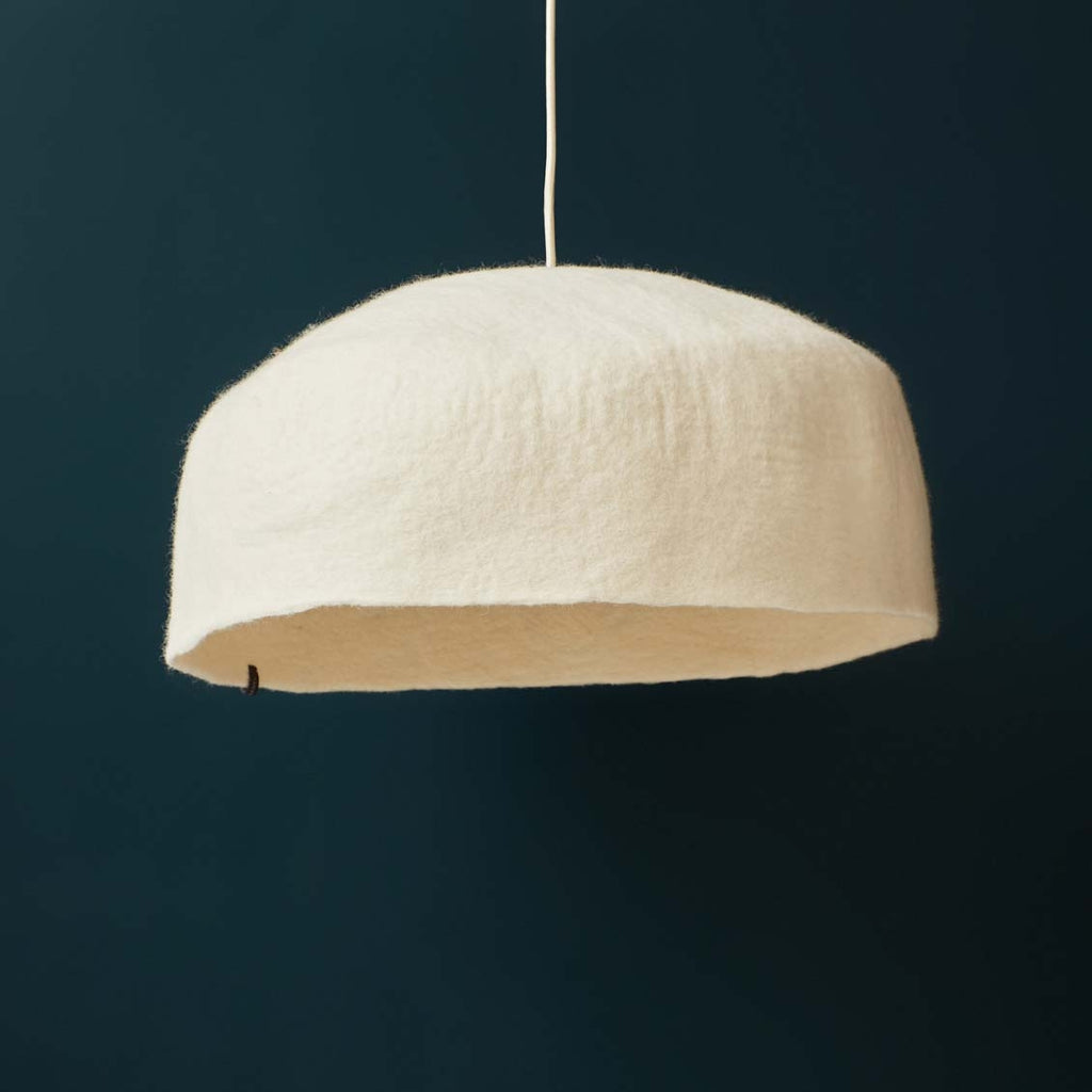 Abat-jour en feutre Crème Taille XXL