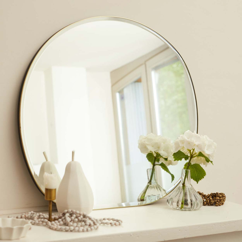 Miroir 'organique' doré