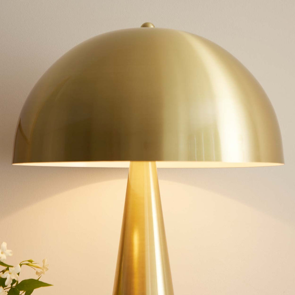 Lampe à poser Champignon dorée