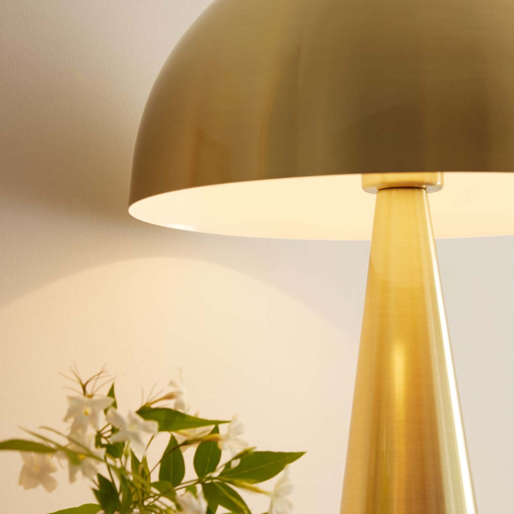Lampe à poser Champignon dorée
